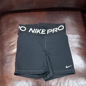 Nike Black Athletic Shorts with White Logo